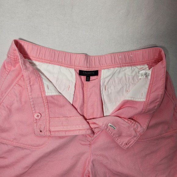 TALBOTS TALBOTS Gorpcore PINK Semi Elastic Waist Roll Leg Bermuda Short Size 16. - Picture 10 of 16